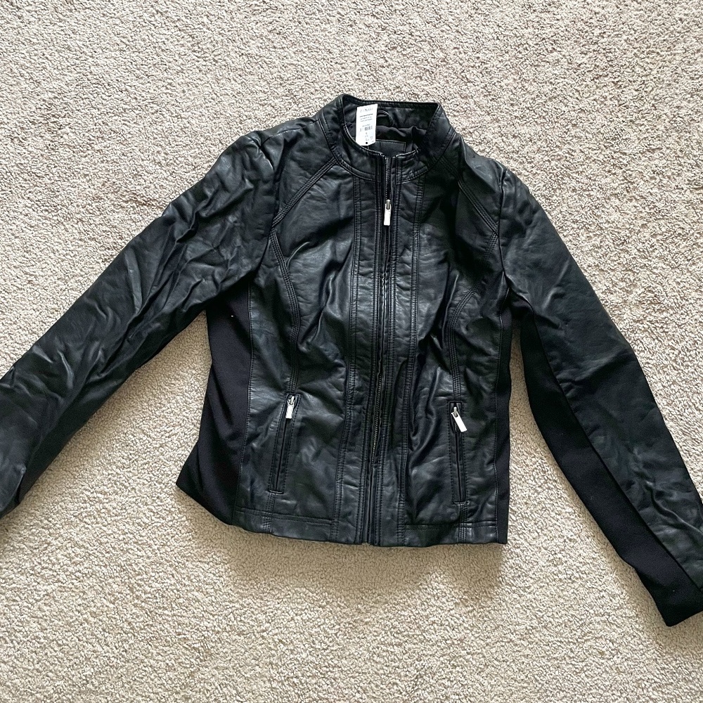 NWT - The Limited - Black Leather Jacket - Size S
